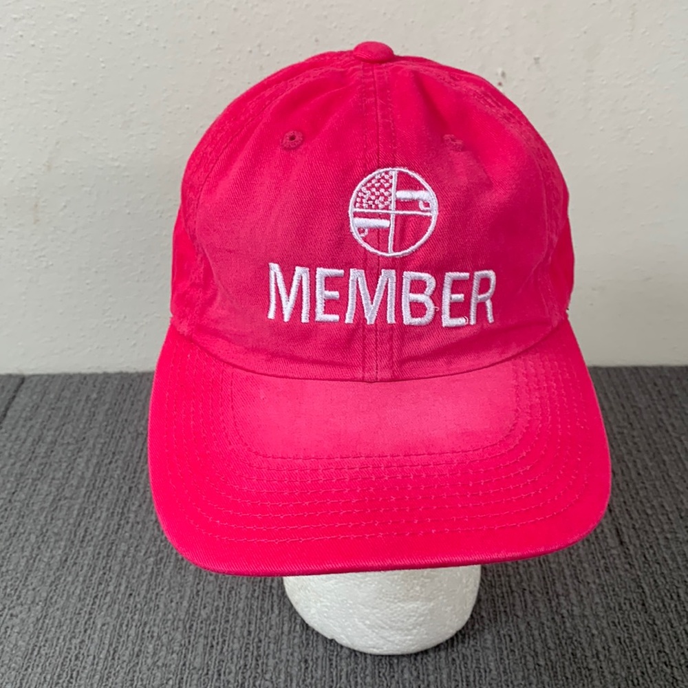 Shooters World Member Baseball Hat Women's Adjustable Pink Faded Strapback Cap